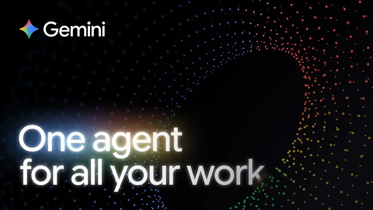 Googles presentationsbild för Gemini som AI-agent för företag