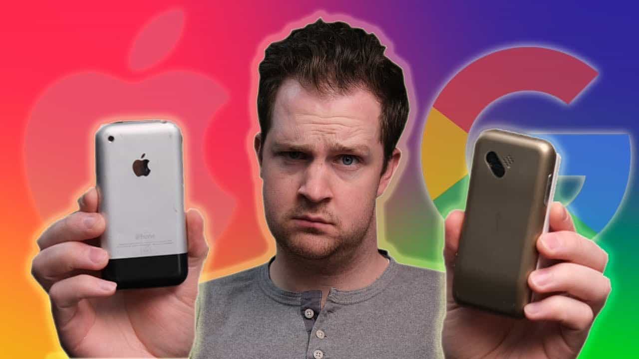 Första iPhone jämfört med första Android
