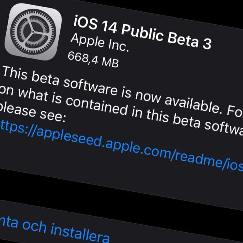 Apple har släppt iOS 14 Public Beta 3