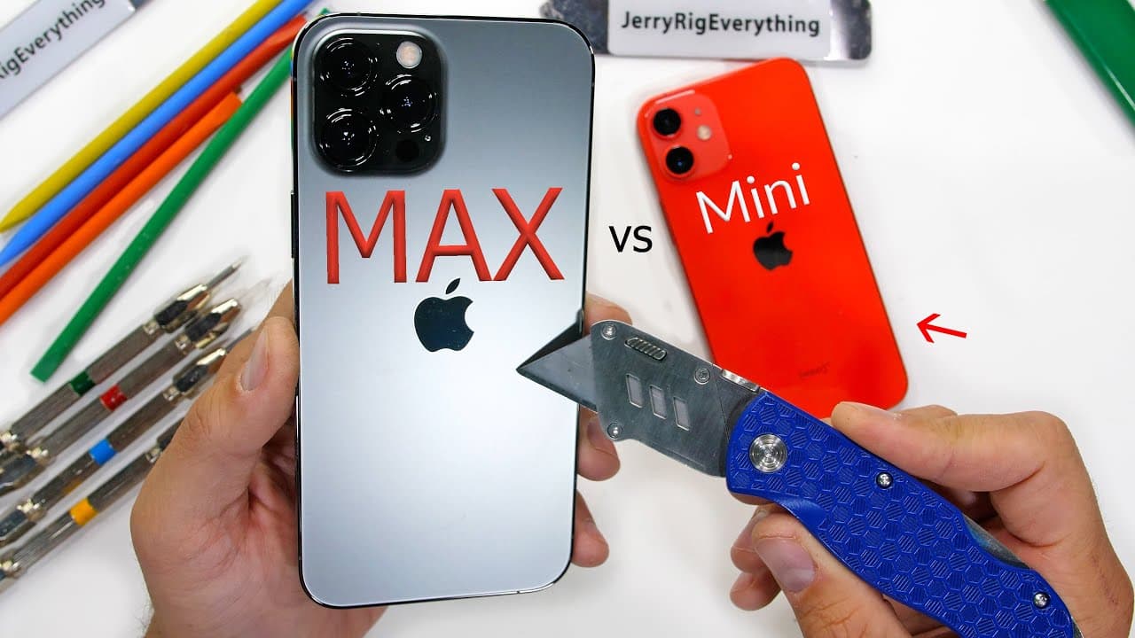JerryRigEverything stresstestar iPhone 12 Pro Max och iPhone 12 Mini