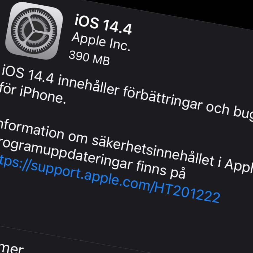 Apple har släppt iOS 14.4
