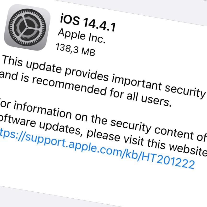 Apple har släppt iOS 14.4.1