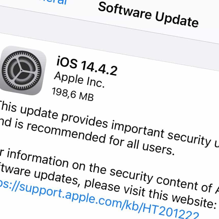 Apple har släppt iOS 14.4.2