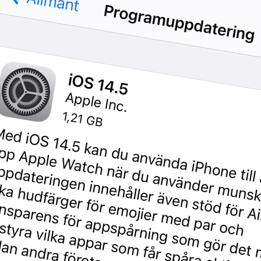 Apple har släppt iOS 14.5
