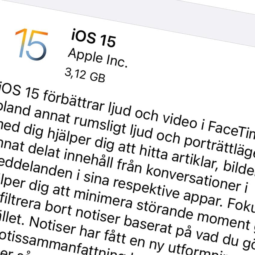 Apple har släppt iOS 15