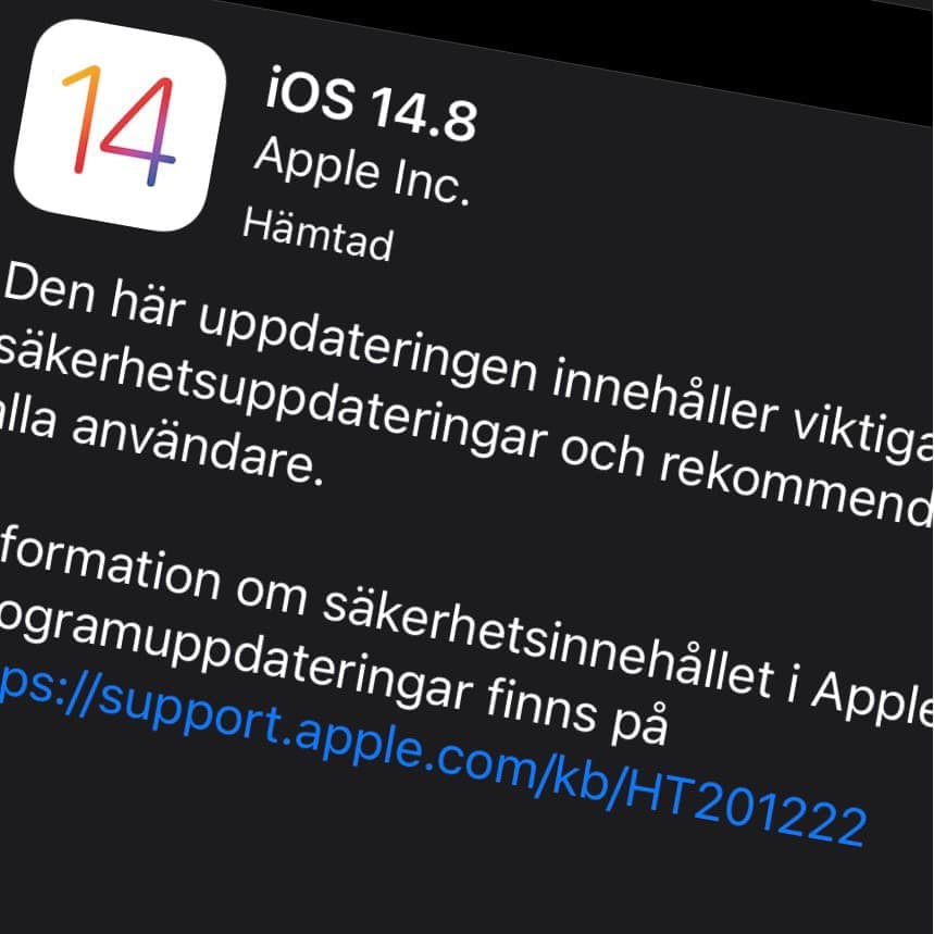 Apple har släppt iOS 14.8