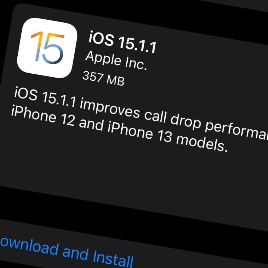 Apple har släppt iOS 15.1.1