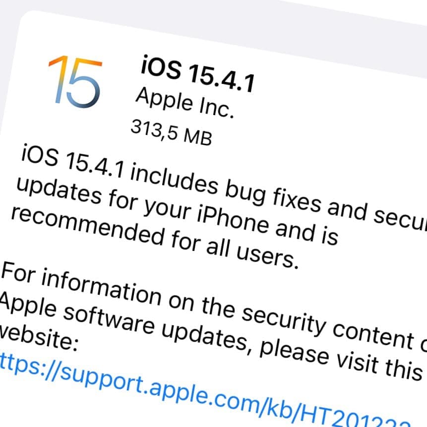 Apple har släppt iOS 15.4.1