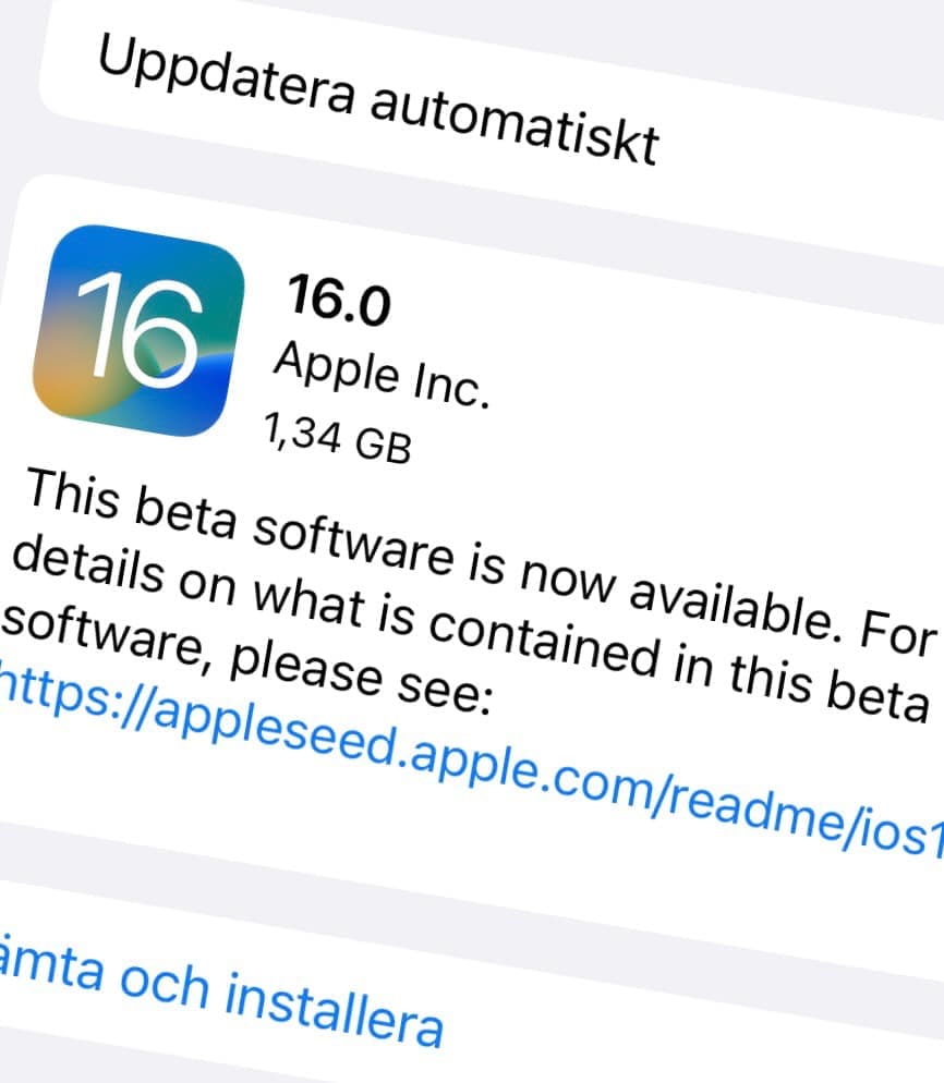 Apple har släppt iOS 16 Beta 3