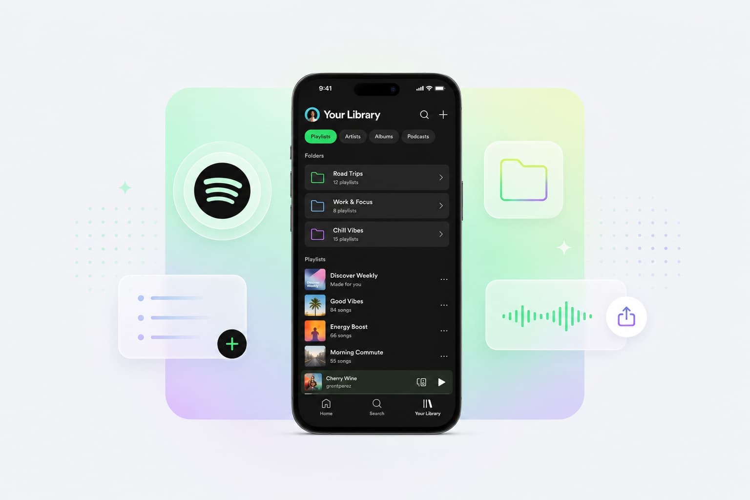 Spotify får äntligen mappar för spellistor i mobilen