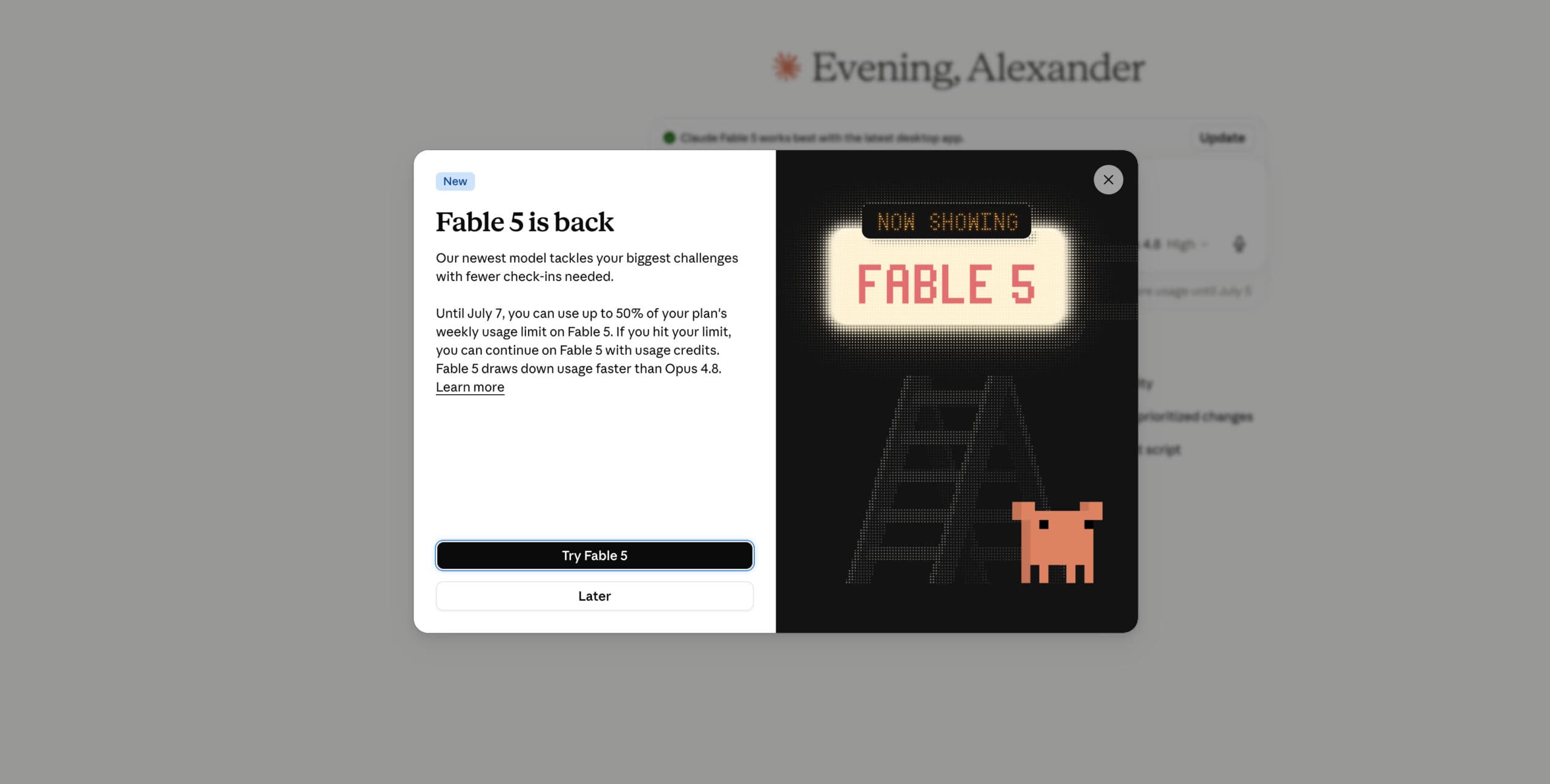 Anthropic återaktiverar Claude Fable 5