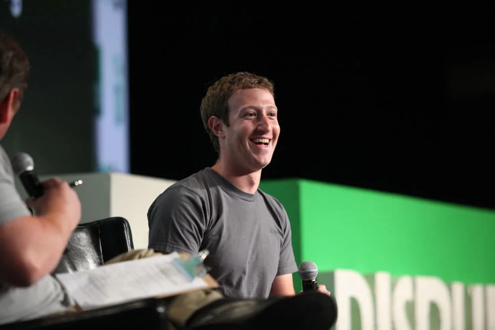 Mark Zuckerberg under TechCrunch Disrupt 2012.