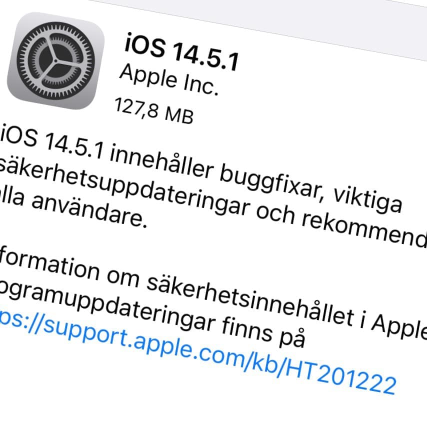 Apple har släppt iOS 14.5.1