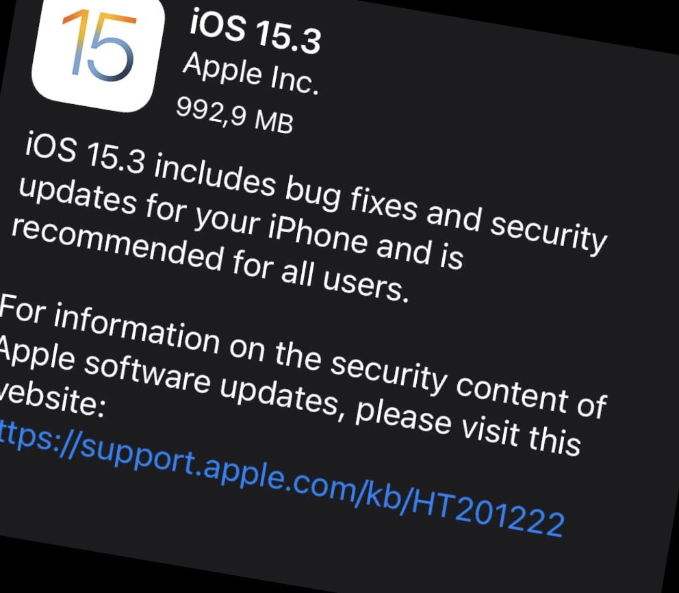 Apple har släppt iOS 15.3