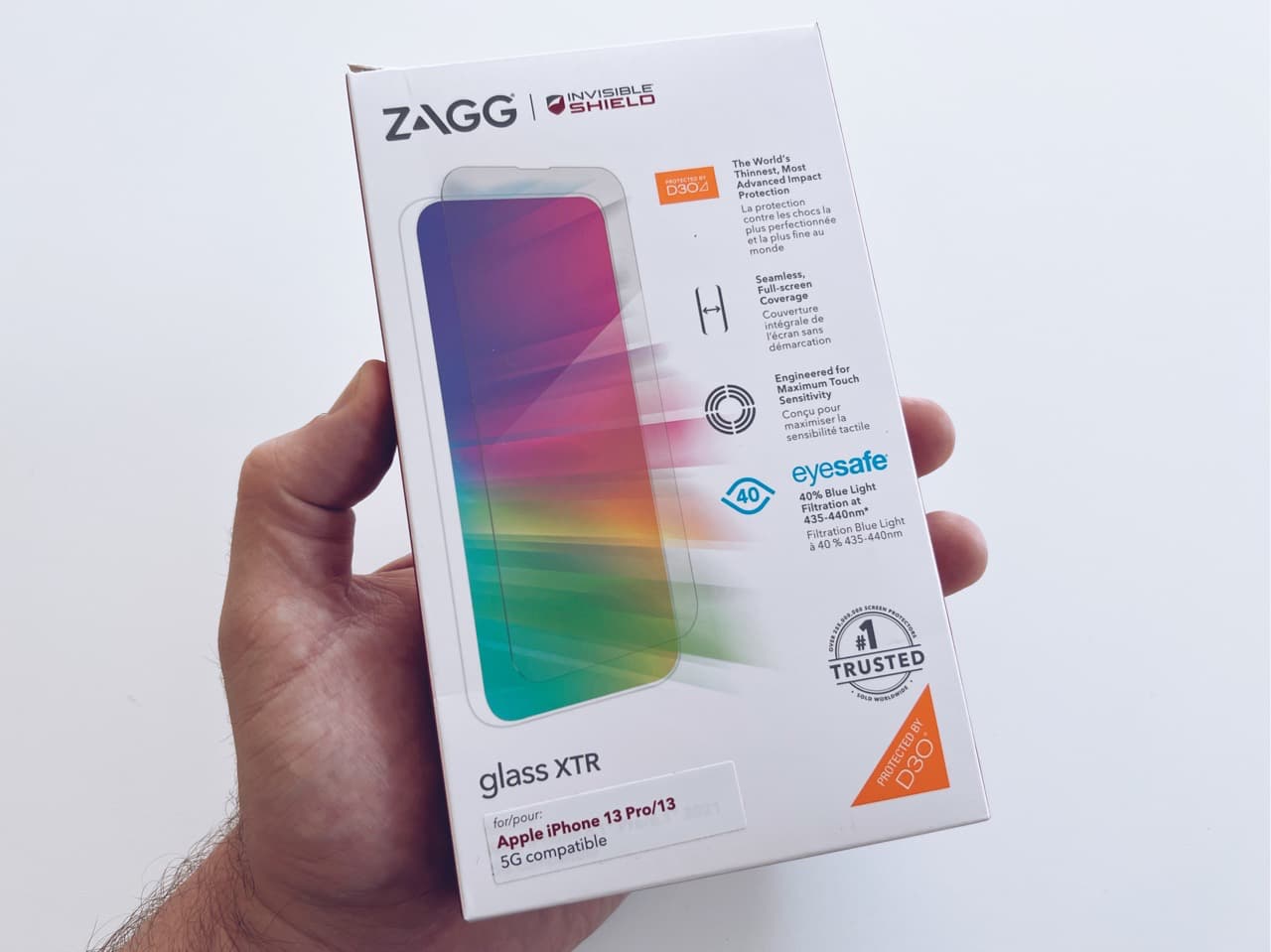 Recension av ZAGG Invisible Shield Glass XTR till iPhone 13 Pro