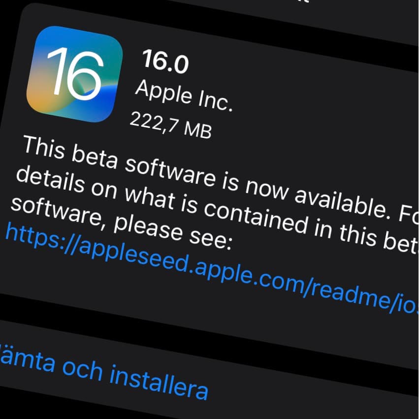 Apple har släppt iOS 16 Public beta 6