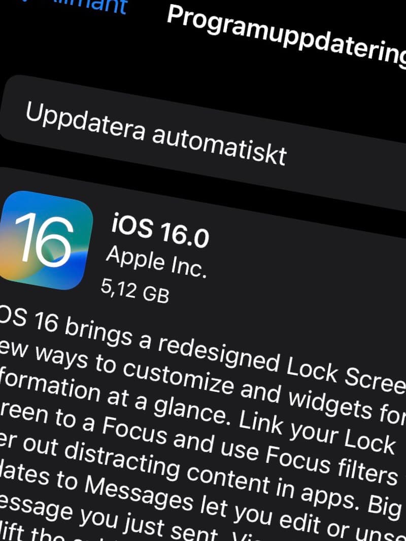 Apple har släppt sista betan av iOS 16